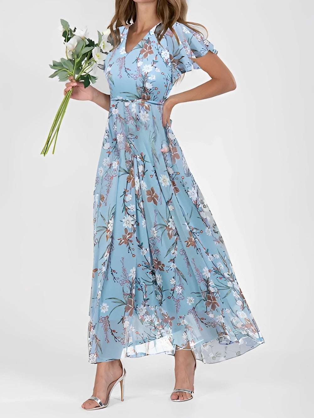 Eliza - Luźna sukienka w kwiatowy wzór dla kobiet