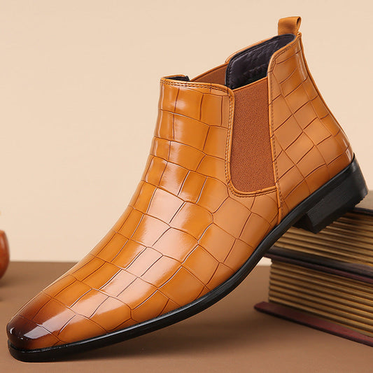 Gladwin - Eleganckie, błyszczące skórzane buty dla panów
