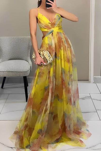 Olivia - Stylowa suknia maxi z kwiatowym wzorem dla kobiet