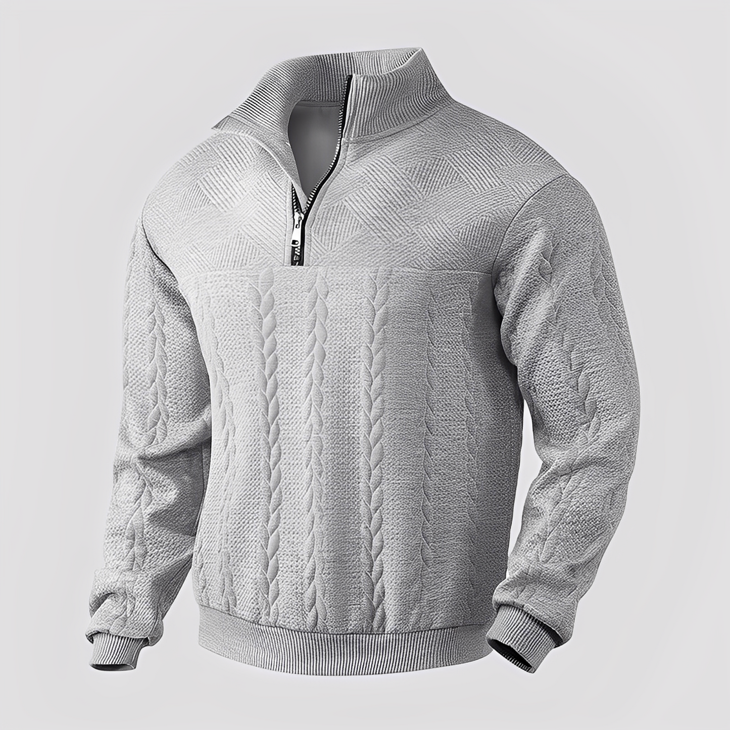 Warren - Klasyczny damski sweter z kaszmiru z zamkiem