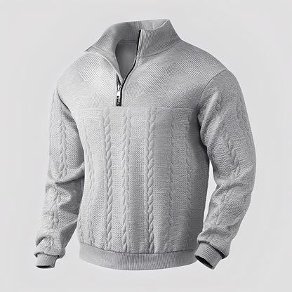 Warren - Klasyczny damski sweter z kaszmiru z zamkiem