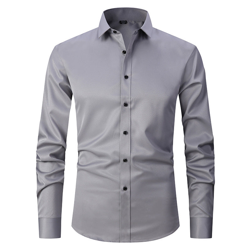 Jaren - Męska elegancka koszula stretch z długim rękawem