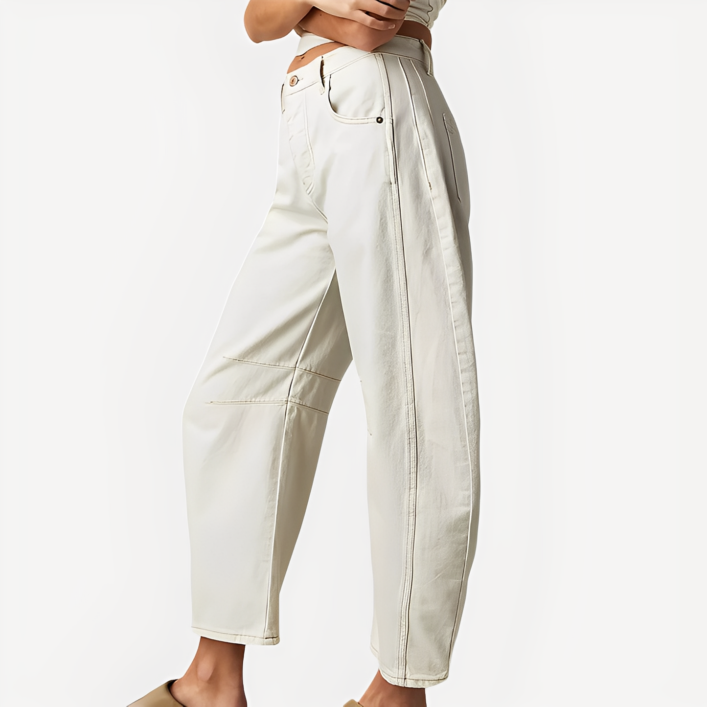 Celestine - Damskie jeansy o szerokim fasonie w tradycyjnym stylu