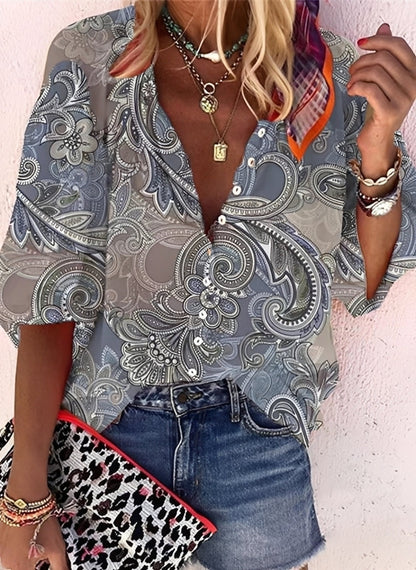 Kristina - Kolorowa, luźna bluzka dla kobiet