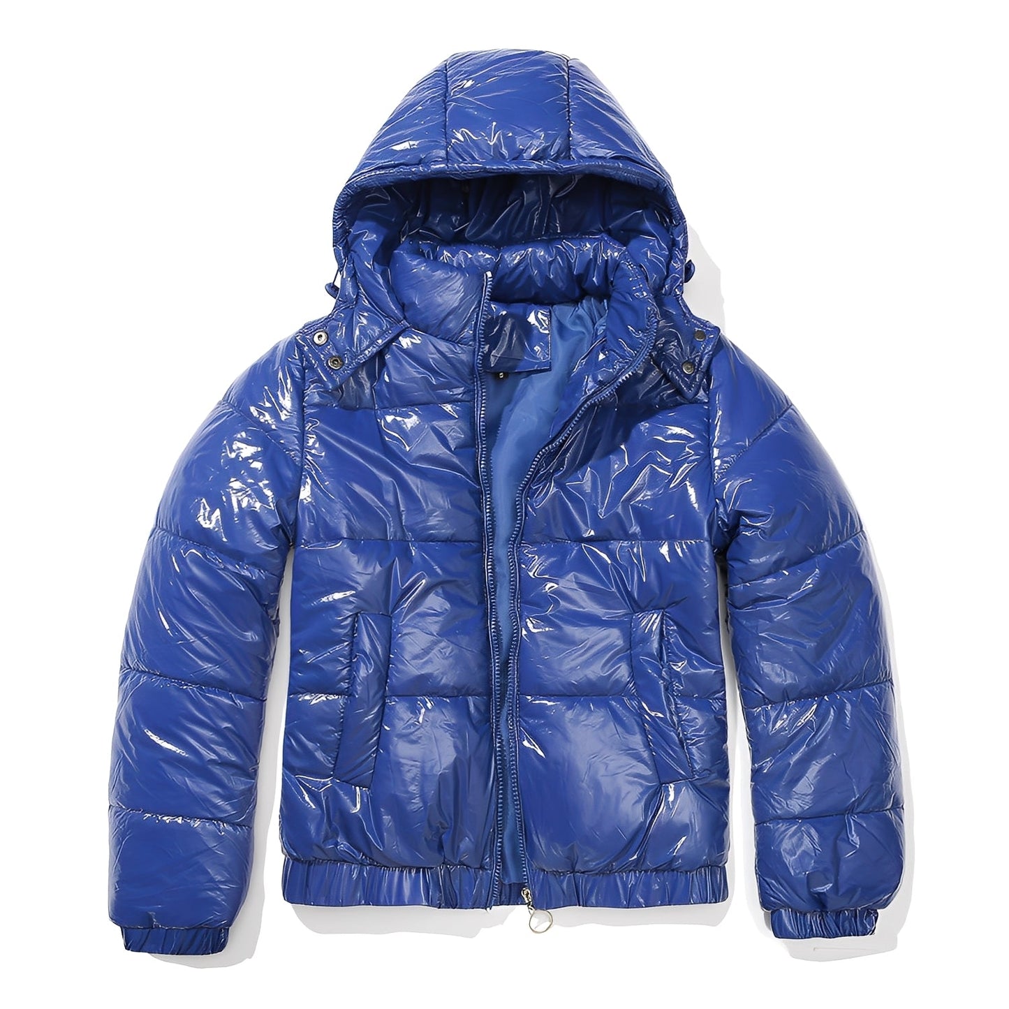 Yazmin - Stylowa, błyszcząca kurtka z kapturem dla kobiet