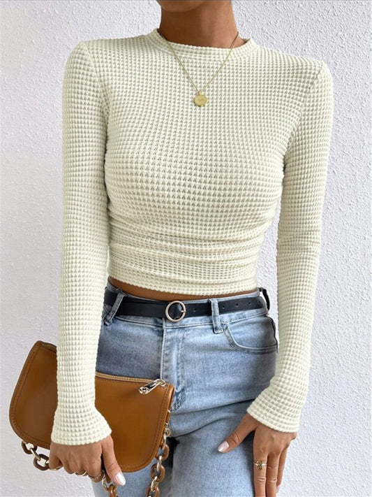 Tessa – Slim-Pullover w splot wafelowy