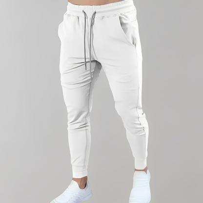 Jayson - Męskie krótkie spodnie slim z troczkiem