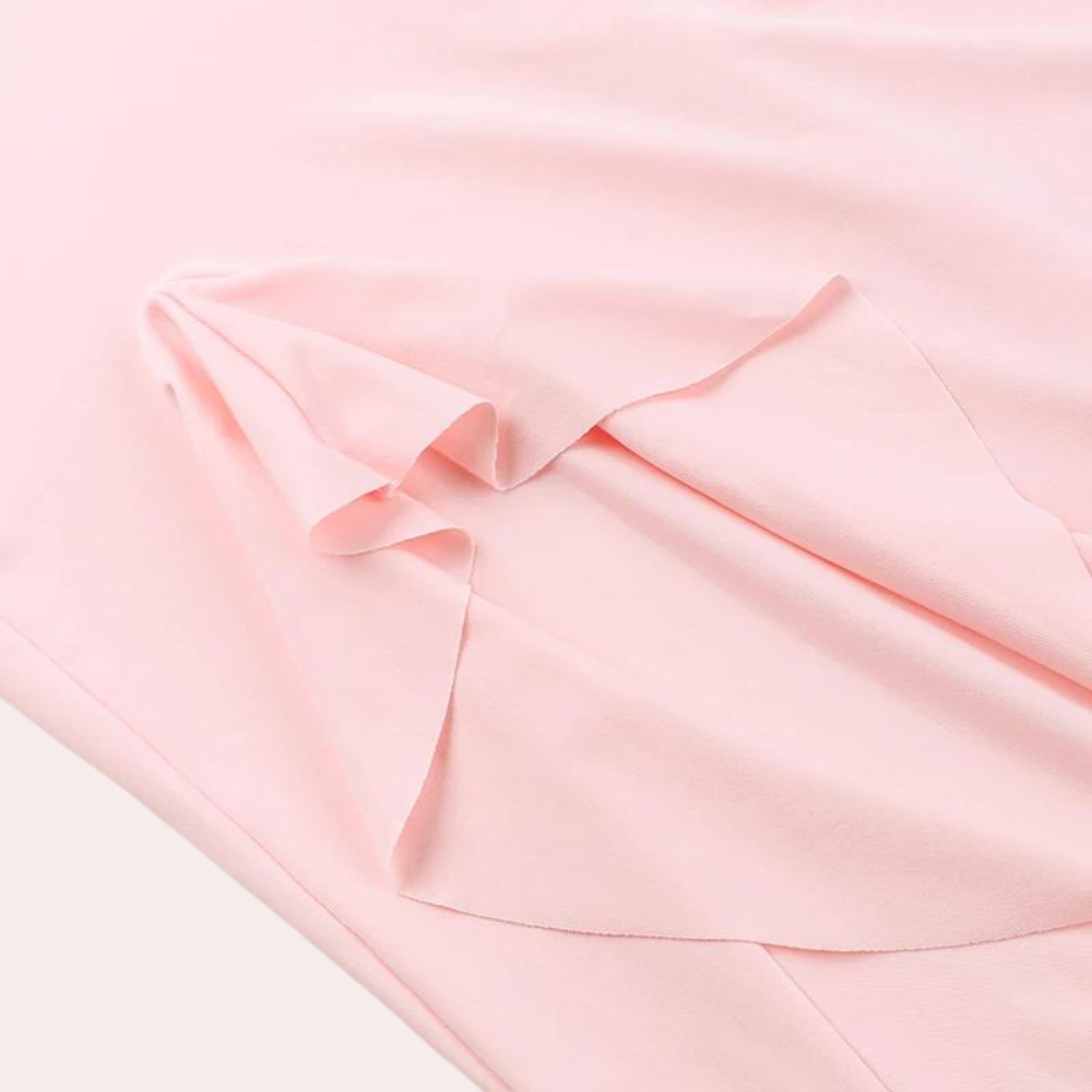 Elisheva - Elegancka Suknia Maxi z Dekoltem V, Asymetryczna