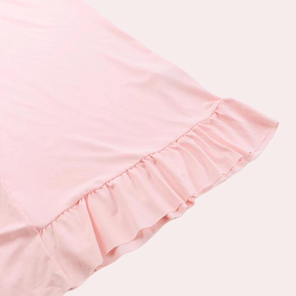 Elisheva - Elegancka Suknia Maxi z Dekoltem V, Asymetryczna