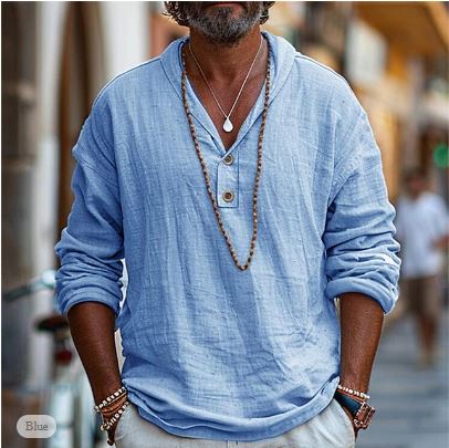 Rolando - Przewiewna, lekka koszula z lnu dla mężczyzn