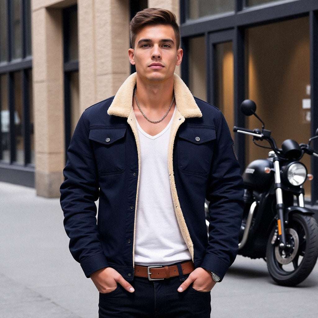 Chris - Vintage kurtka bomberka dla mężczyzn