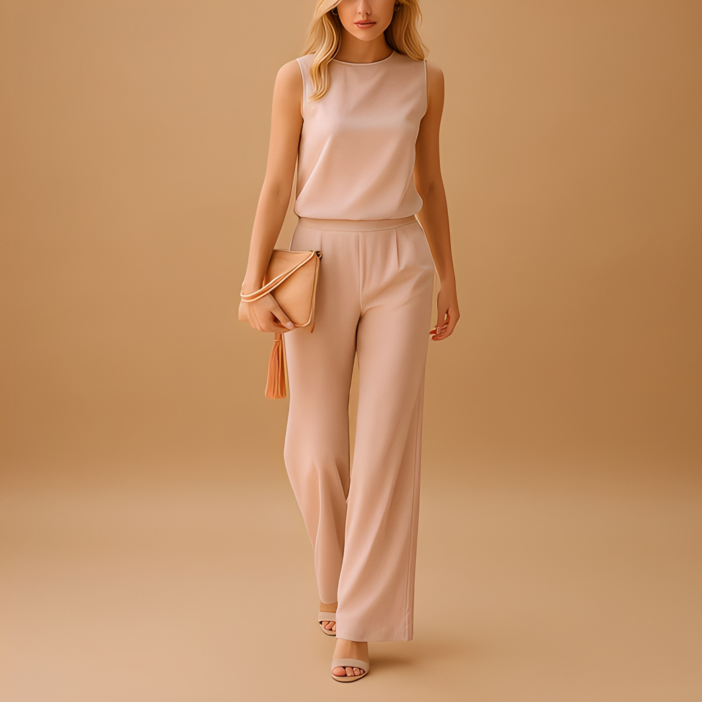 Abegaille - Elegancki kombinezon z szerokimi nogawkami dla kobiet