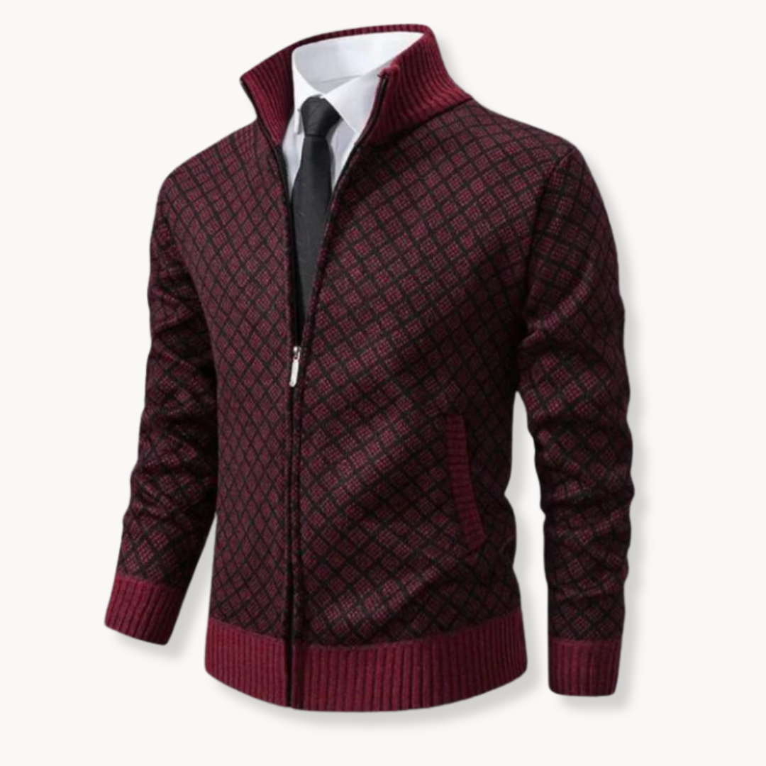Julien – Golfowa tkanina dzianinowa Jacquard