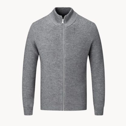 Sebastian – Sweter z zamkiem na całej długości