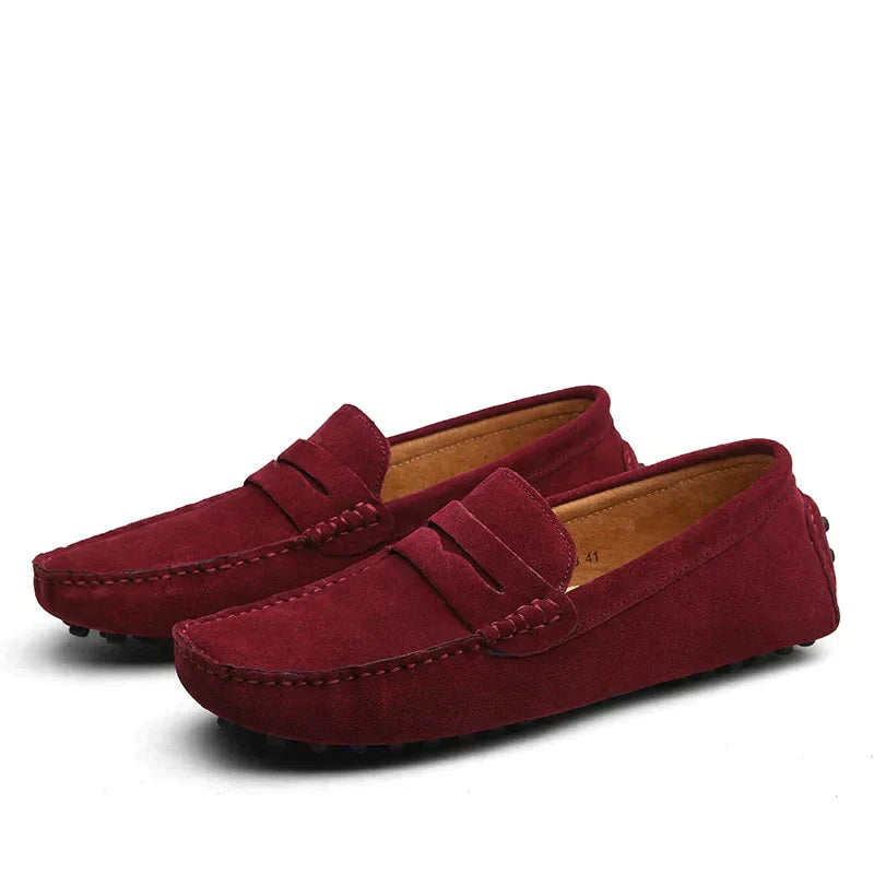 Jarl - Włoskie zamszowe loafers dla mężczyzn
