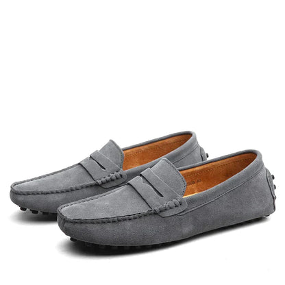 Jarl - Włoskie zamszowe loafers dla mężczyzn