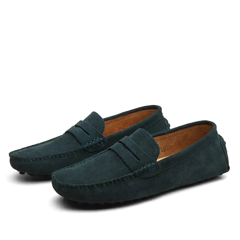 Jarl - Włoskie zamszowe loafers dla mężczyzn