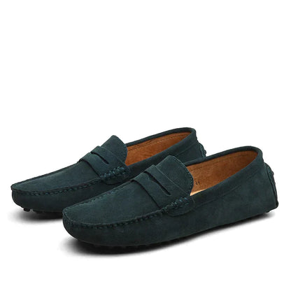 Jarl - Włoskie zamszowe loafers dla mężczyzn