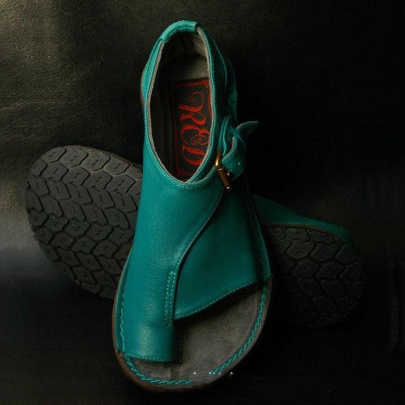 Elvina - Płaskie sandały z klamrą