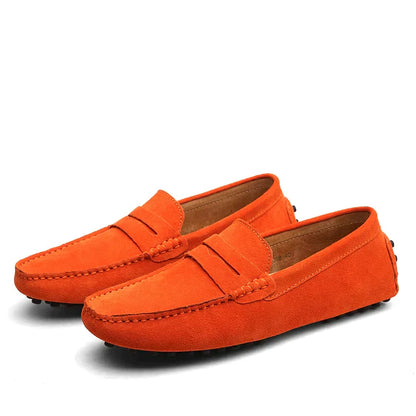 Jarl - Włoskie zamszowe loafers dla mężczyzn