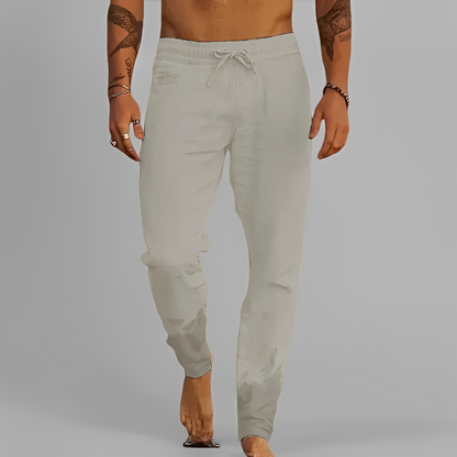 Eladio - Męskie, luźne spodnie ze sznurkiem