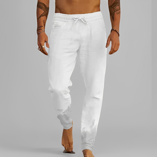 Eladio - Męskie, luźne spodnie ze sznurkiem