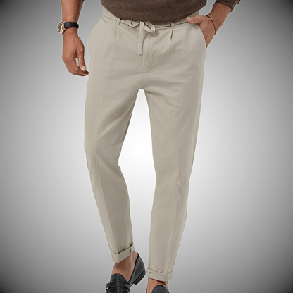 Gustine - Stylowe spodnie z troczkiem dla mężczyzn