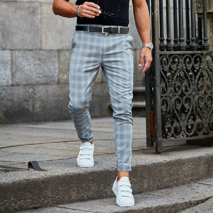 Felix – Modne spodnie chino w kratkę dla mężczyzn