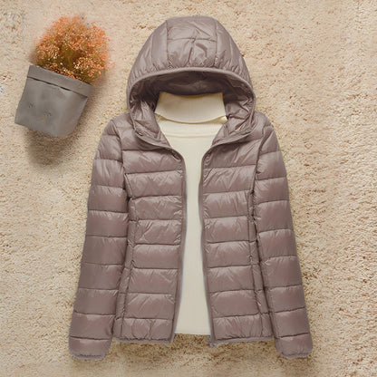 Abbie - Damska kurtka z kapturem, pikowana