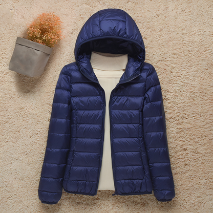 Abbie - Damska kurtka z kapturem, pikowana