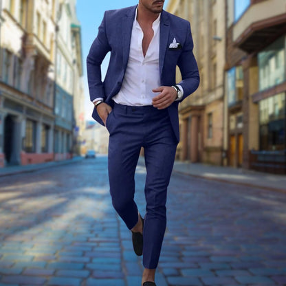 Leo - Nowoczesny Slim Fit Garnitur dla Mężczyzn