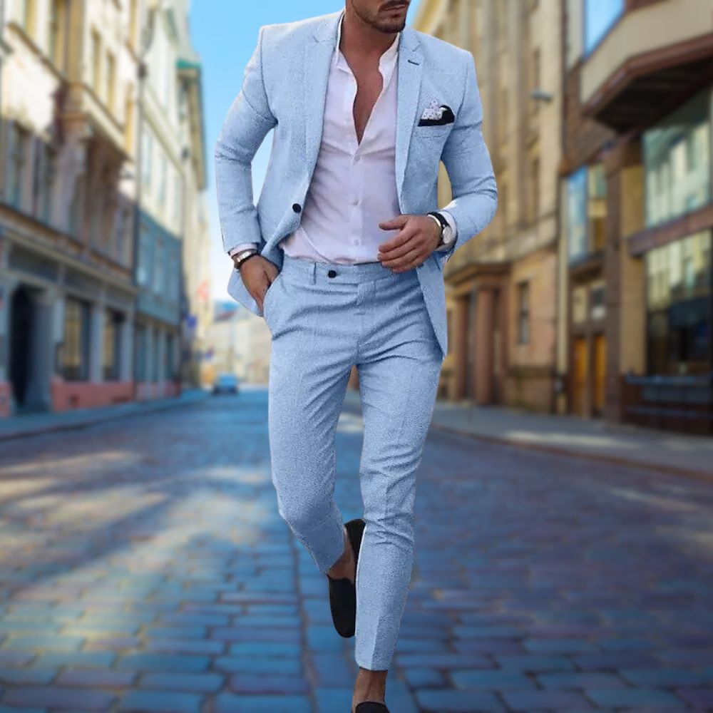 Leo - Nowoczesny Slim Fit Garnitur dla Mężczyzn
