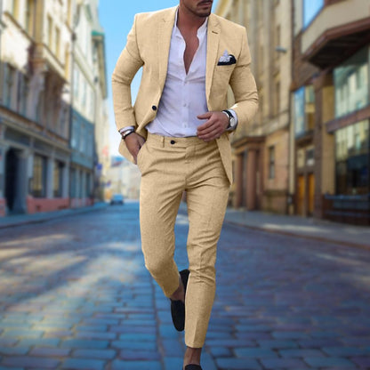 Leo - Nowoczesny Slim Fit Garnitur dla Mężczyzn