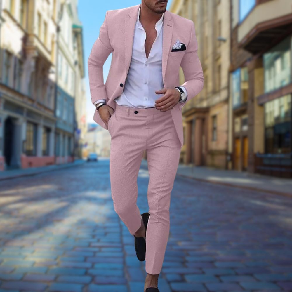 Leo - Nowoczesny Slim Fit Garnitur dla Mężczyzn