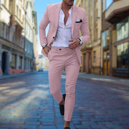 Leo - Nowoczesny Slim Fit Garnitur dla Mężczyzn
