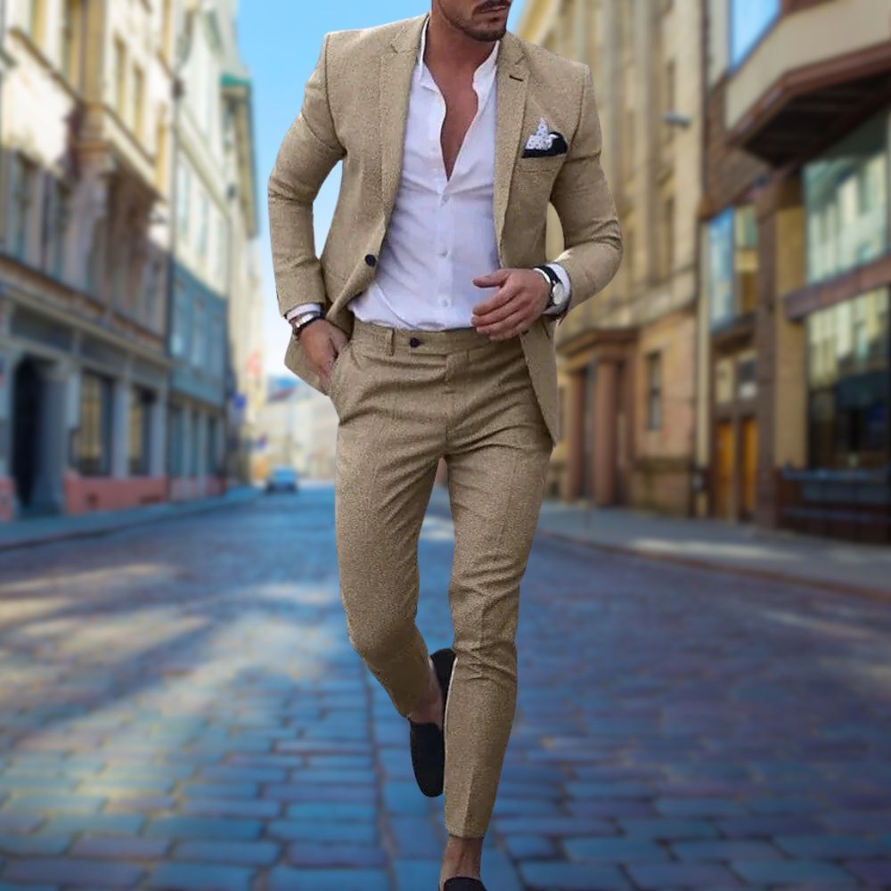 Leo - Nowoczesny Slim Fit Garnitur dla Mężczyzn