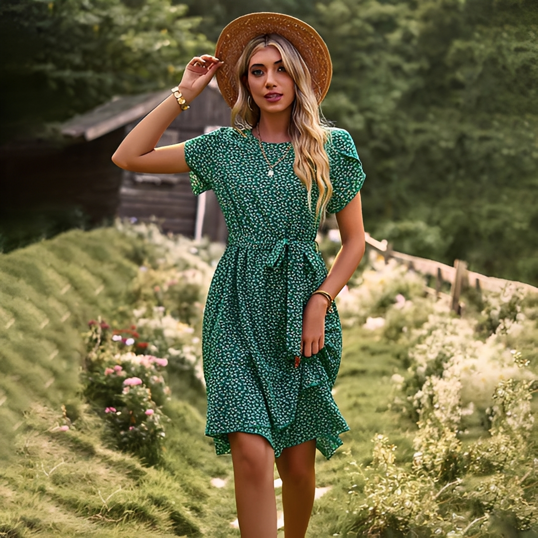 Aurellia - Komfortowa sukienka w kwiaty dla kobiet