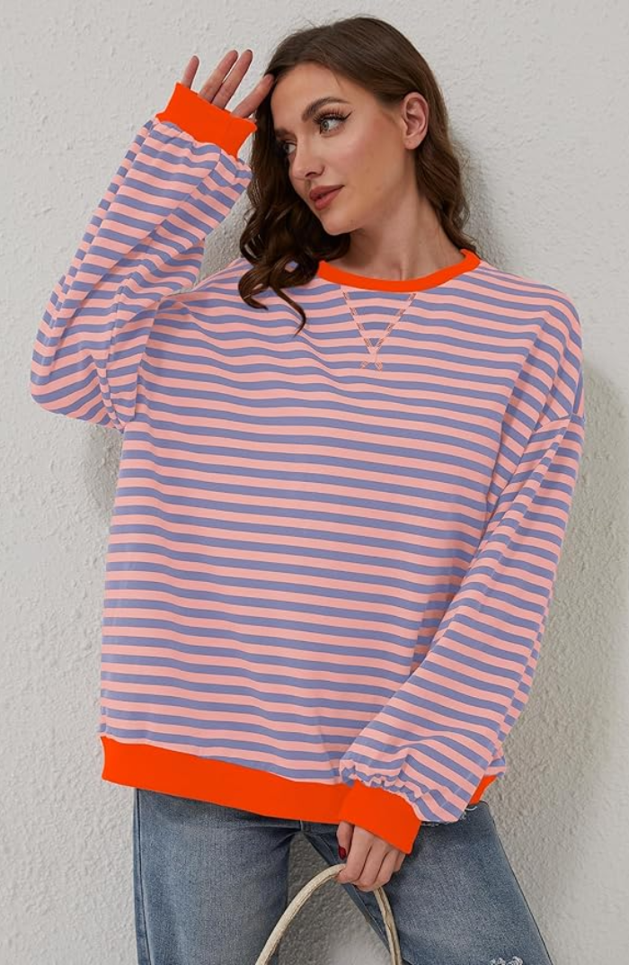 Monika – Sweter w Paski dla Kobiet