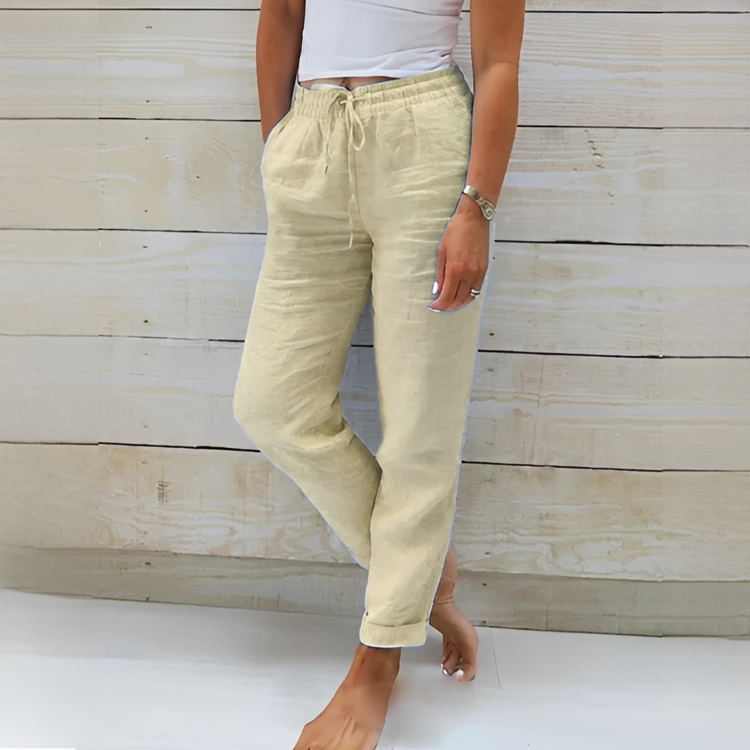 Lylia – Letnie spodnie z wysokim stanem dla kobiet