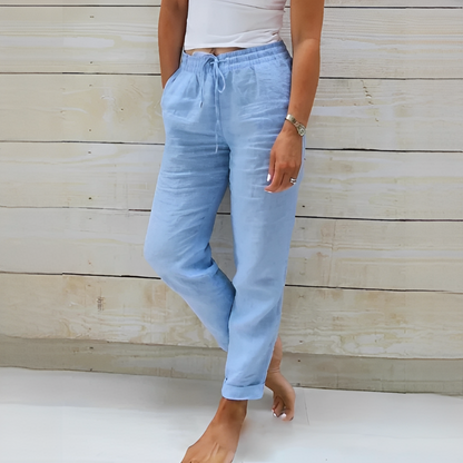 Lylia – Letnie spodnie z wysokim stanem dla kobiet