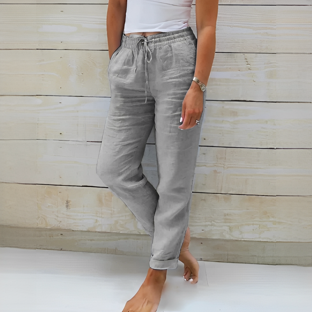 Lylia – Letnie spodnie z wysokim stanem dla kobiet