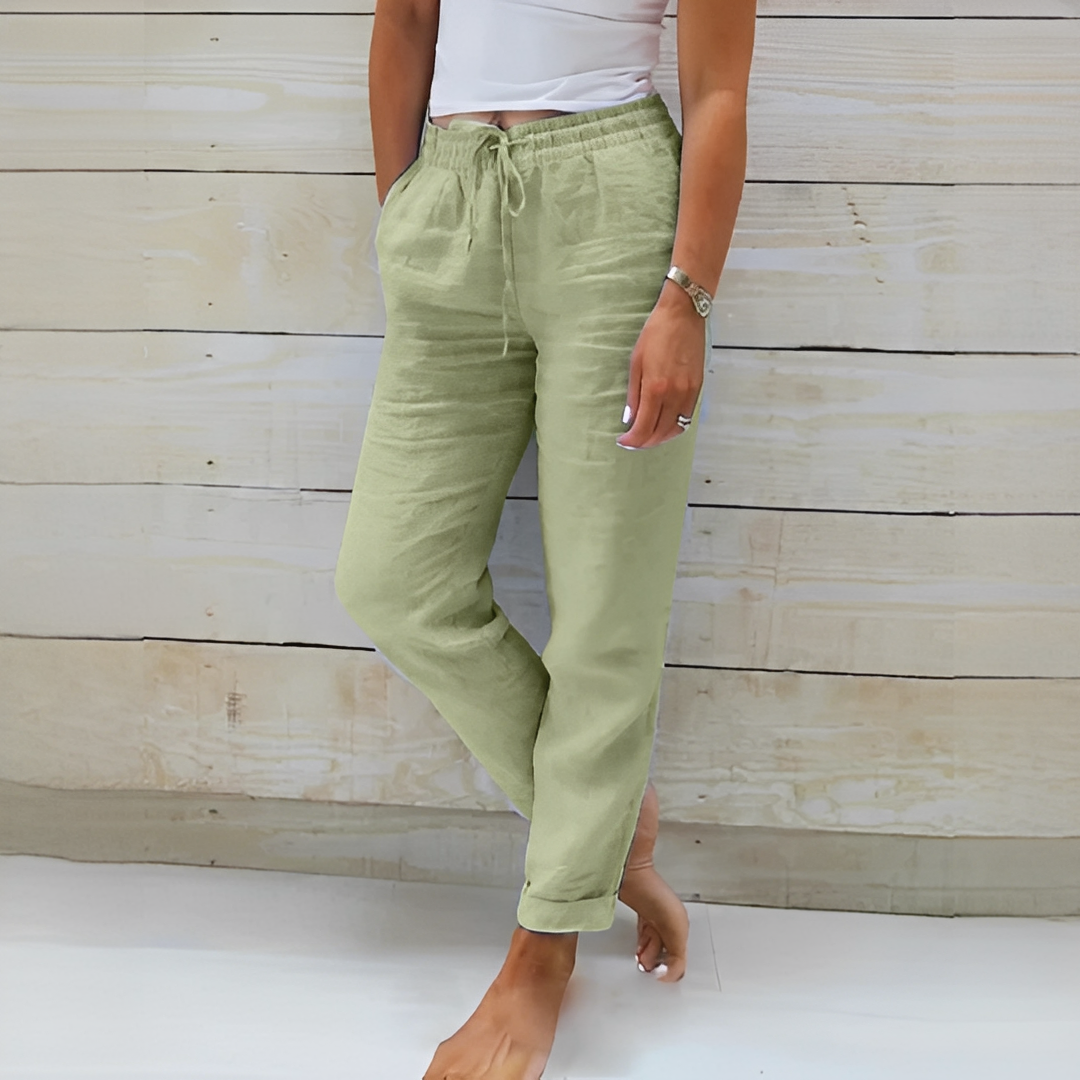 Lylia – Letnie spodnie z wysokim stanem dla kobiet