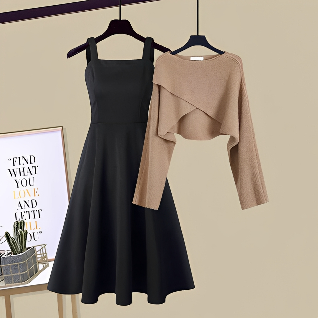 Violaine - Szykowny zestaw damskiej sukienki dzianinowej