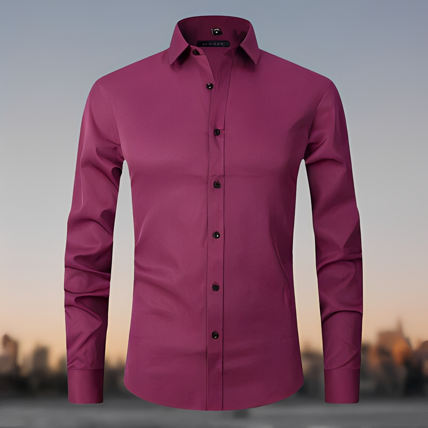 Gaultier - Męska elastyczna koszula z długim rękawem