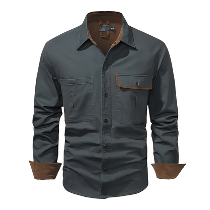 Elly - Komfortowe i grube męskie polo z długimi rękawami