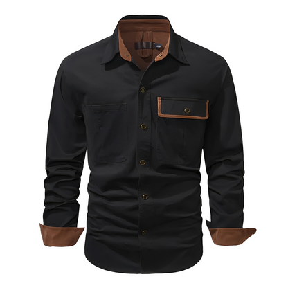 Elly - Komfortowe i grube męskie polo z długimi rękawami