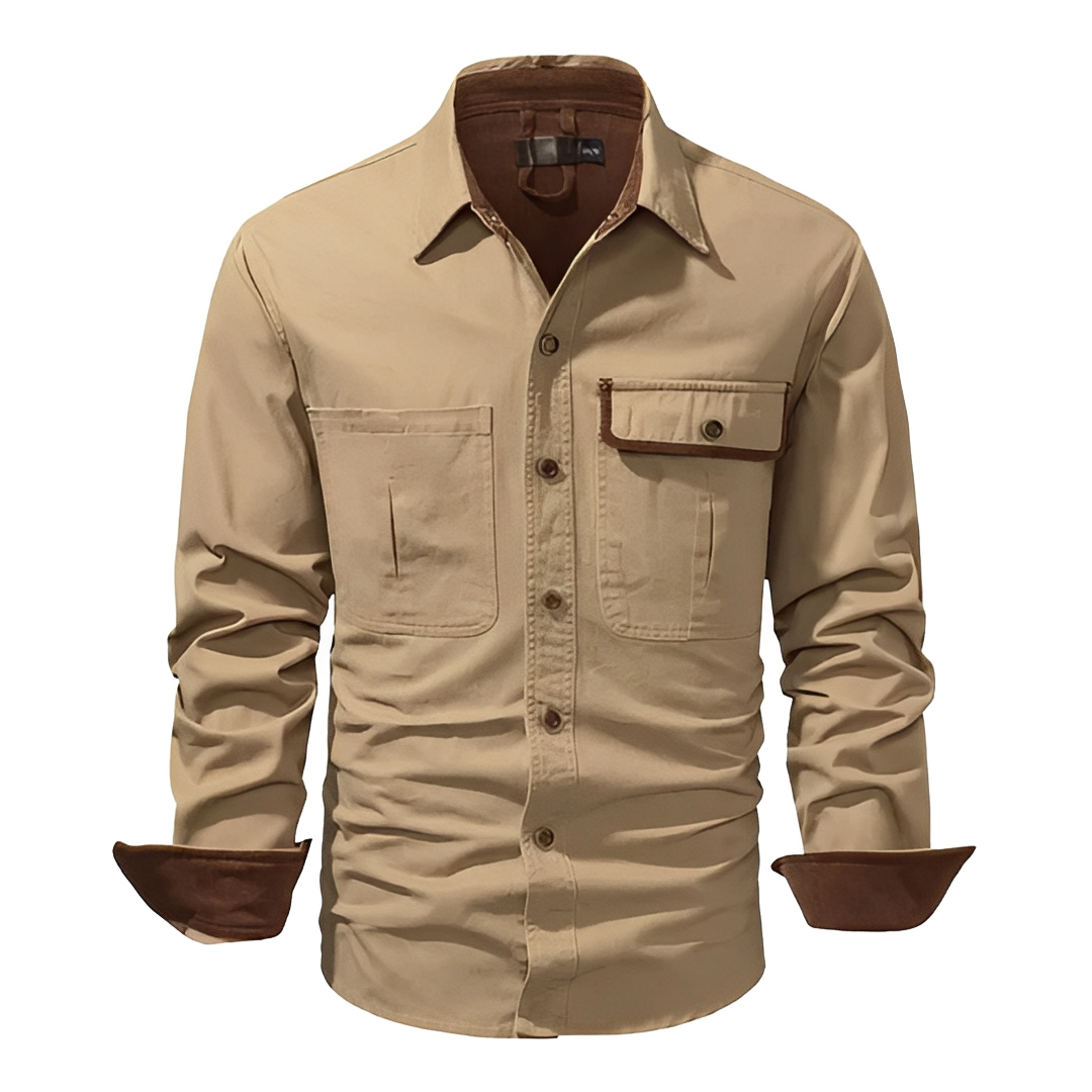 Elly - Komfortowe i grube męskie polo z długimi rękawami