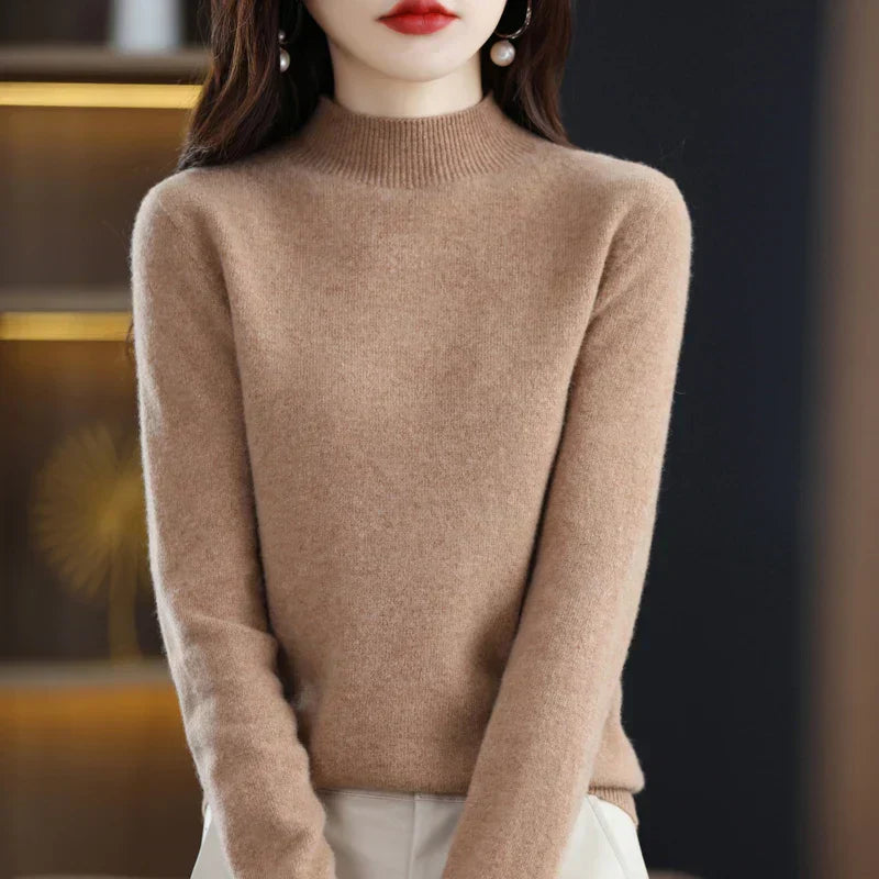 Carlotta – Elegancki sweter z splotem warkocza