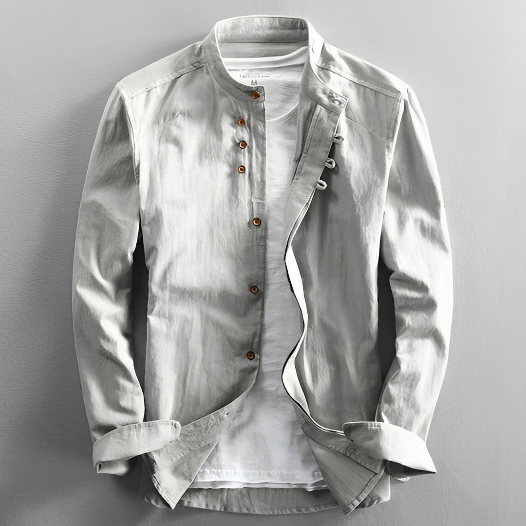 Hallibert - Ciepła męska koszula z długim rękawem