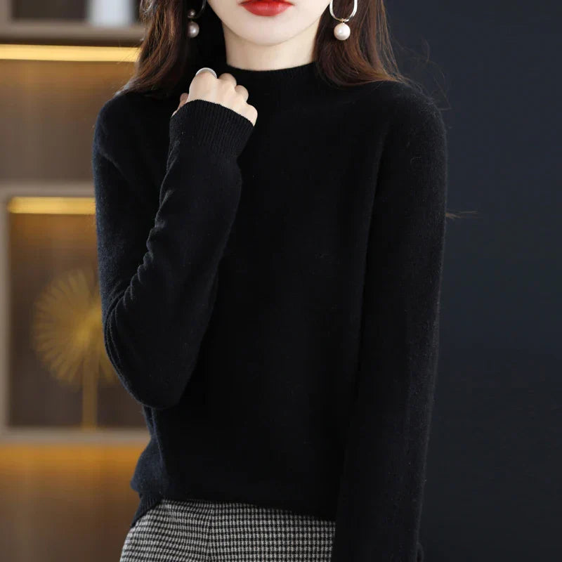 Carlotta – Elegancki sweter z splotem warkocza